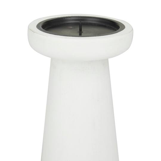 CosmoLiving by Cosmopolitan White Modern Candle Holder Set